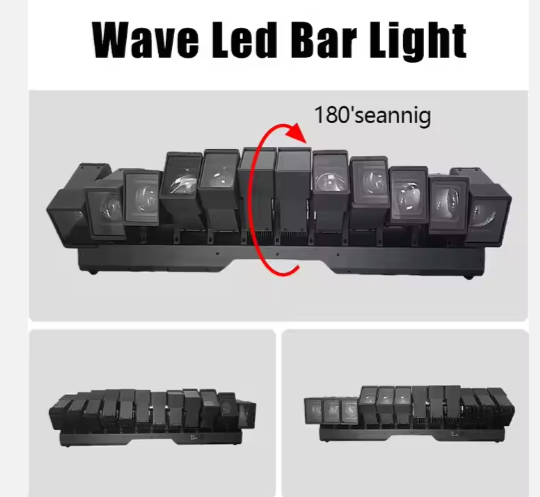 AOPU 12*60W Wave LED Bar Light With Beam Moving Head Flash Dye Focus Can Be Controlled By Single Point For Disco DJ Club