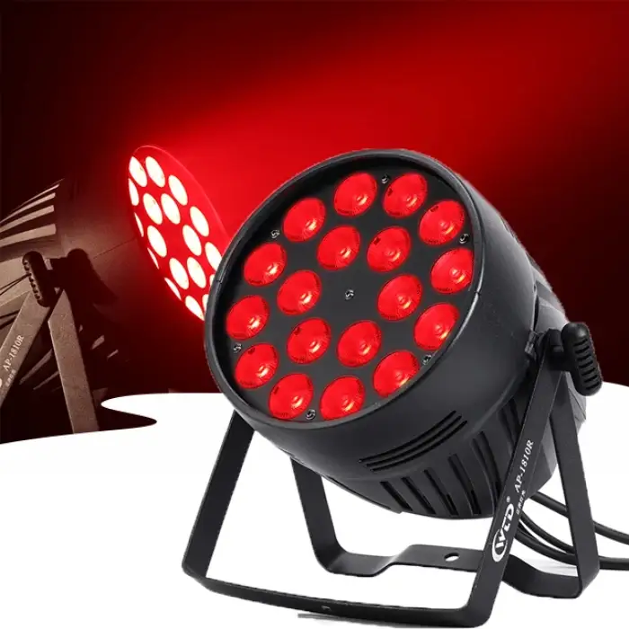 Aluminum Alloy Led Par 18x18w rgbwa uv 6in1 Dmx 512 Light DJ Wash Stage Light