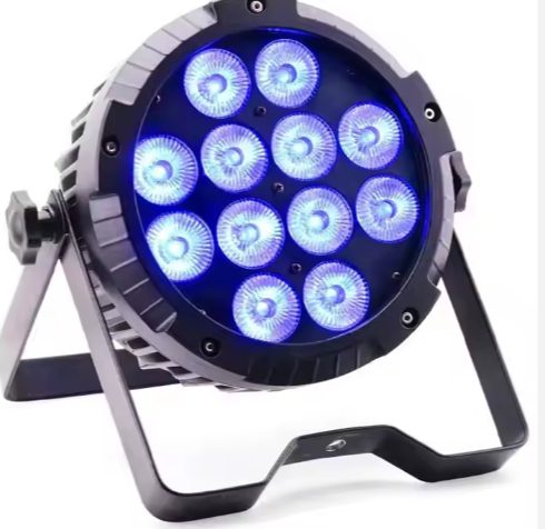 IP65 Waterproof Outdoor Stage Light 12X10W RGBW 4in LED Par Light DMX Silence Slim Flat Led Par