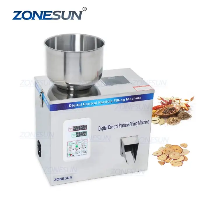 ZONESUN 1-200G Tea Packaging Sachet Can Granule Medlar Automatic Weighing Powder Filler Machine(5-500g)