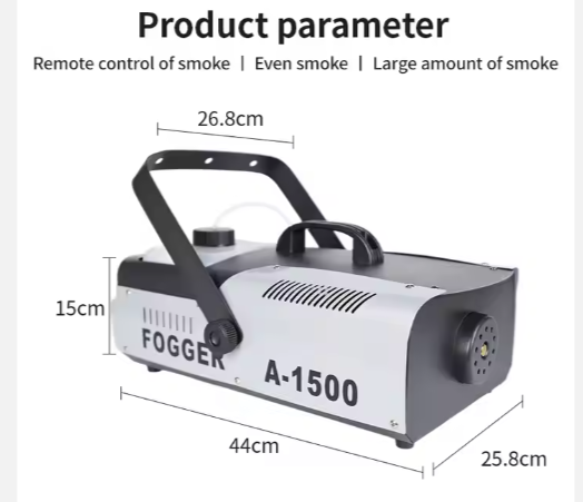 Professional 1500W Portable Smoke Machine with Wireless Remote Control Fogging Machine for stage Effect show Wedding