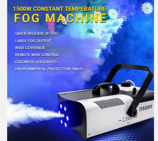 CH 1500W Smog Machine Stage Fog Machine For Party LED RGB Smoke Spray Fog Machine