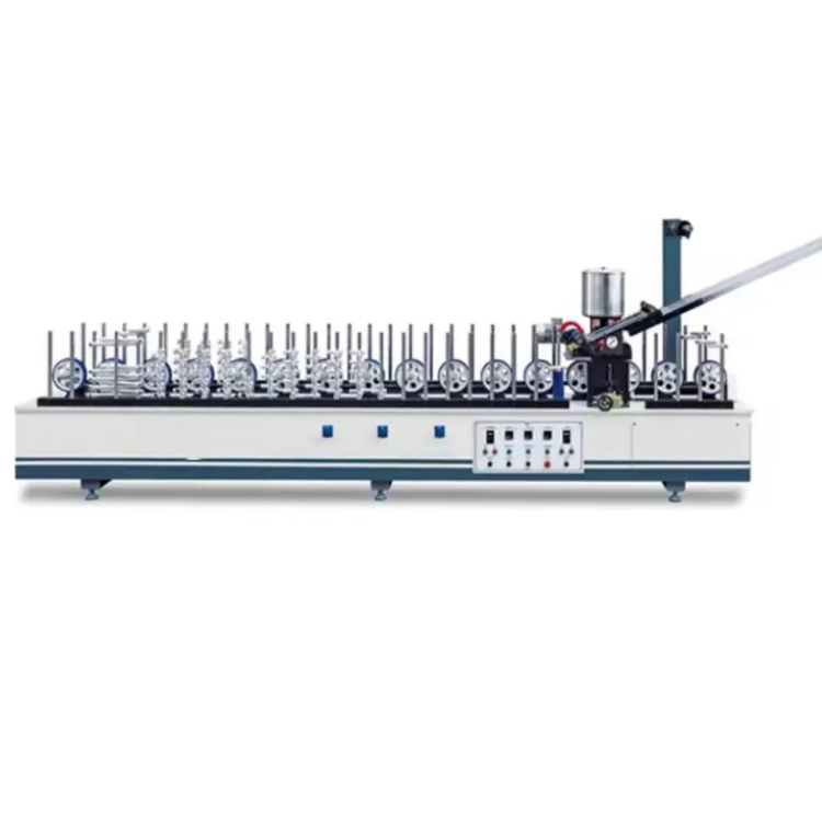 High Speed Multifunctional EVA Hot Glue Wrapping Machine Wood Working PVC Laminating Profile Wrapping Machine