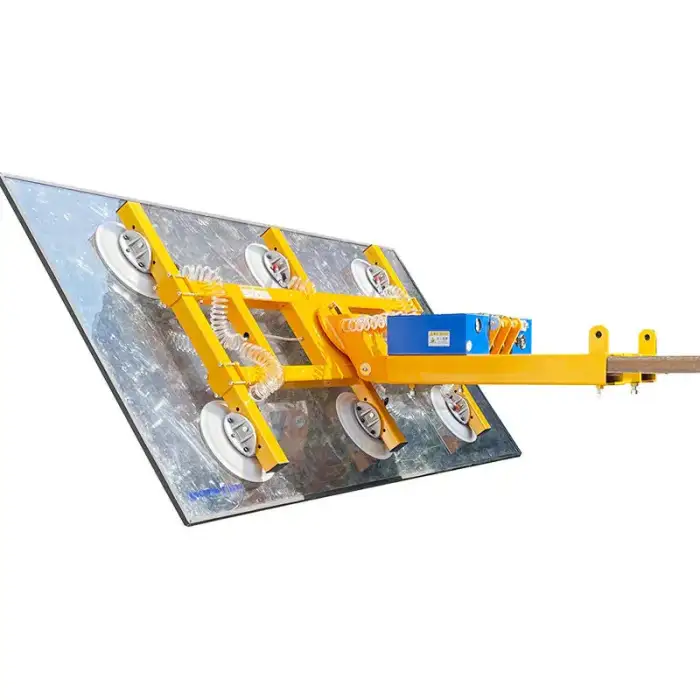 Industrial Fork Type Long Steel Plat Vacuum Lifter Easy Operate Manual Rotating Vacuum Lifter For Glass Curtain Wall