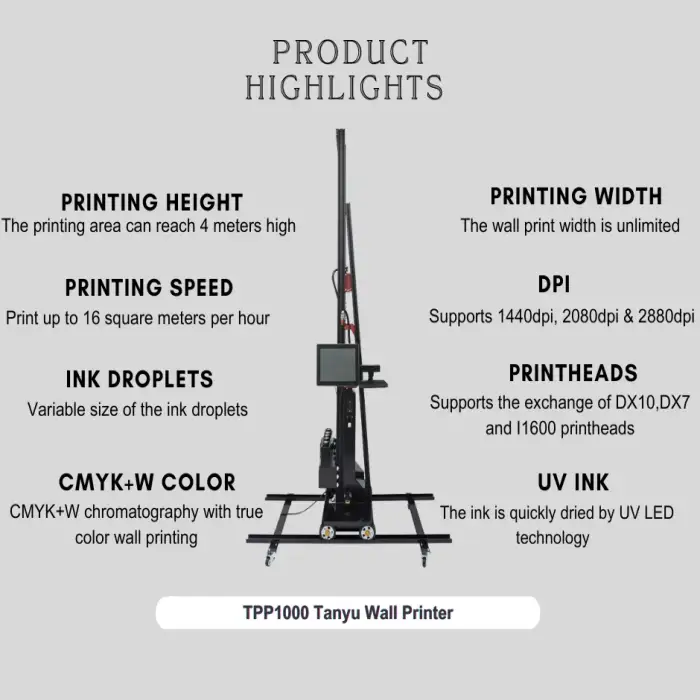 Wall Printer Machine – Automatic 3D Vertical Mural Printer for Walls