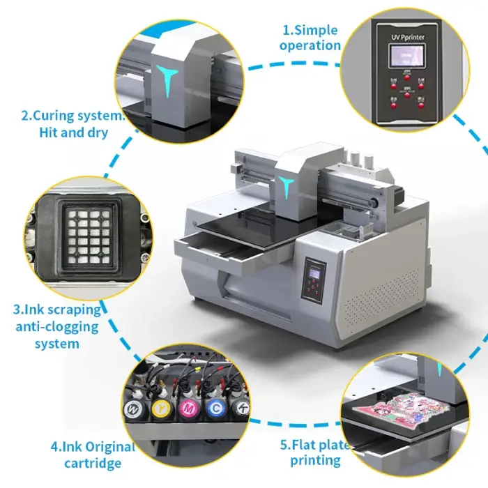 A3 UV Edible Food Printer Big Format Biscuits Printing Machine on Cake Candy Chocolate Inkjet Printers For Food