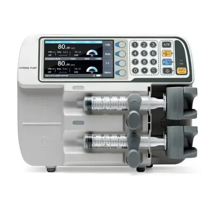 5 Inch LCD Portable Syringe Infusion Pump Automatic Single-Channel Precision Veterinary Syringe Double Digital Pump