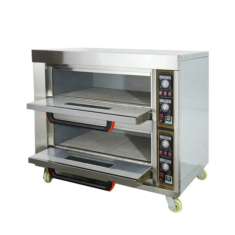 Conveyor Multifunction Bread Small Size Bake Electric Deck Pizza Oven for Bakery