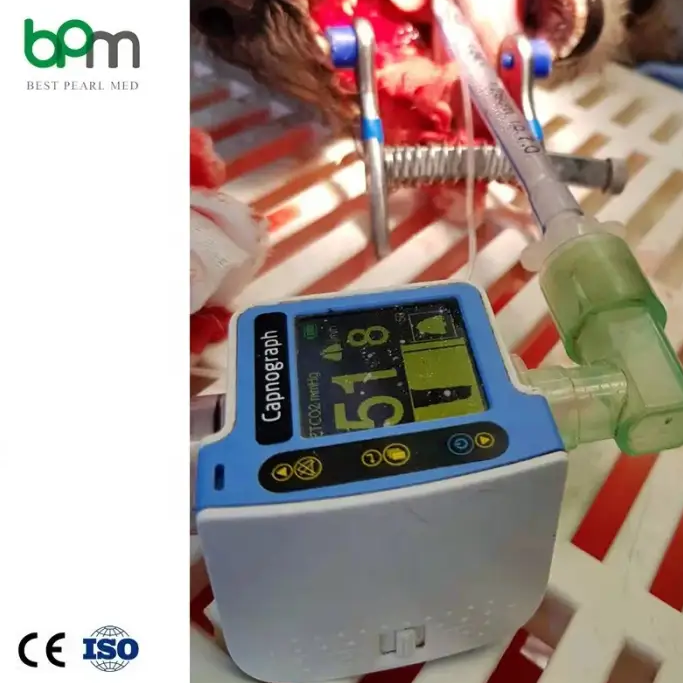 Portable Real Time Monitor with Veterinary Capnograph