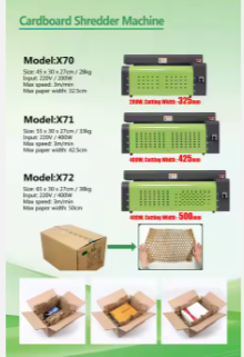 Cardboard Sheet Shredder Carton Recycling Machine For Converting Cardboard Into Packaging