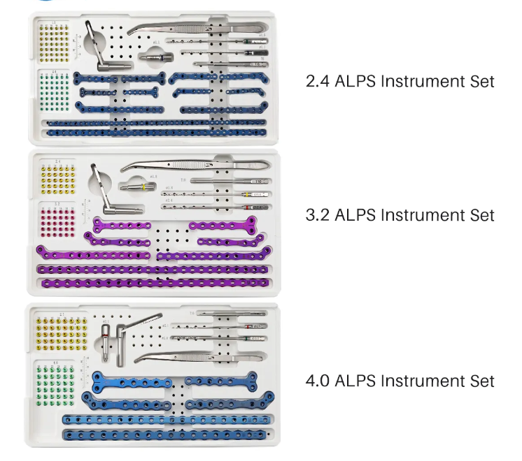 Advanced Locking Plate System 1.6/2.4/3.2/4.0mm ALPS Veterinary Orthopaedic Instrument Kit Set for Vet Animal Surgical Surgery