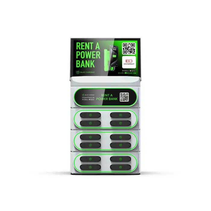 12 Slots Rental Stackable Powerbank Shared Powerbank Rental Station Vending Machine 6000mAh