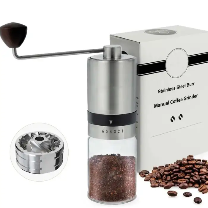 Multifunction Manual Coffee Grinder Portable Hand Crank Coffee Grinder Stainless Steel Burr Coffee Makers For Travel