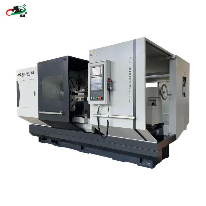 Used Extra Heavy CNC Lathe Machine Automatic Horizontal Fanuc Control System Heavy Duty Metal Machining Digital Exported Italy