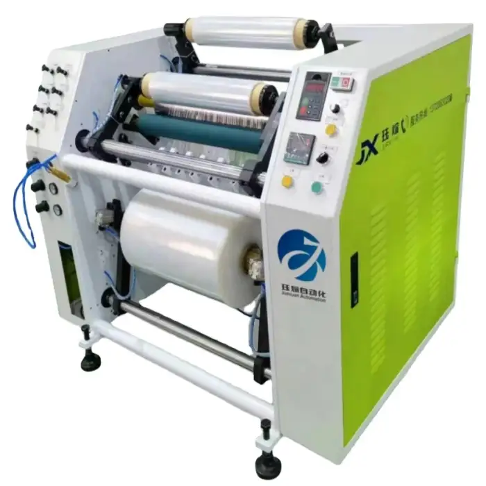 Semi-Automatic Jumbo Roll Plastic Film Rewinder Stretch Film Slitter LLDPE Wrapping Film Rewinding and Slitting Machine