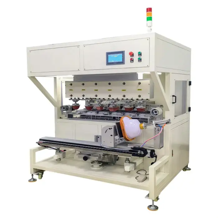 6 Color Automatic Pad Printing Machine for Safety Helmet Hard Hat Pad Printer