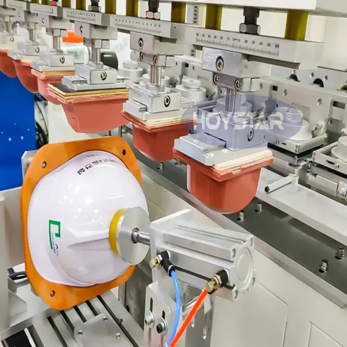 6 Color Automatic Pad Printing Machine for Safety Helmet Hard Hat Pad Printer