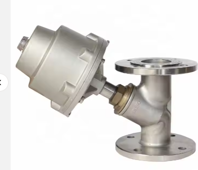 Stainless Steel Pneumatic Flange Angle Seat Valve For Eps Machine