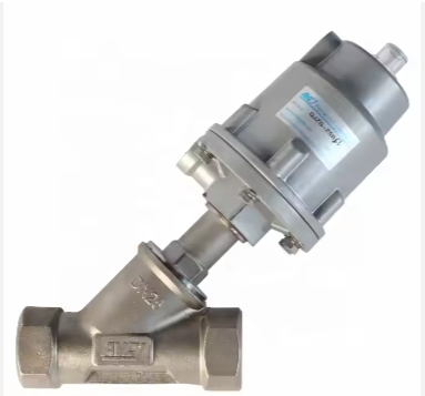 Stainless Steel Pneumatic Flange Angle Seat Valve For Eps Machine