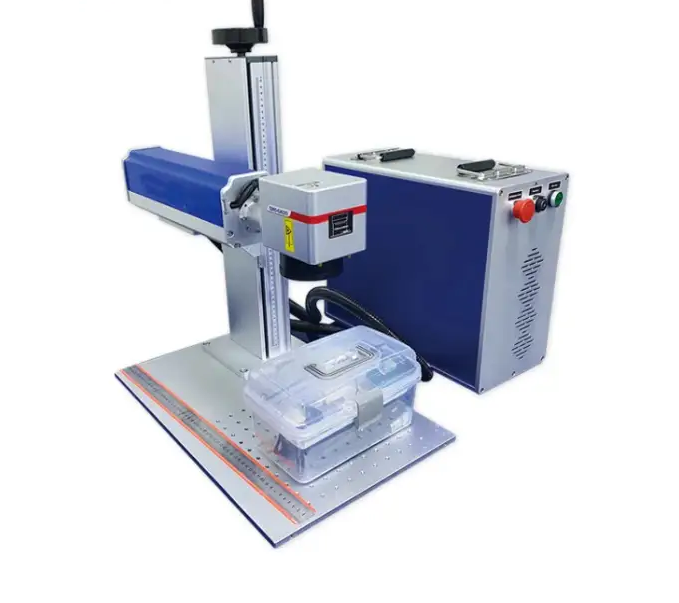 50W Fiber Laser Marking Machine with Rotary