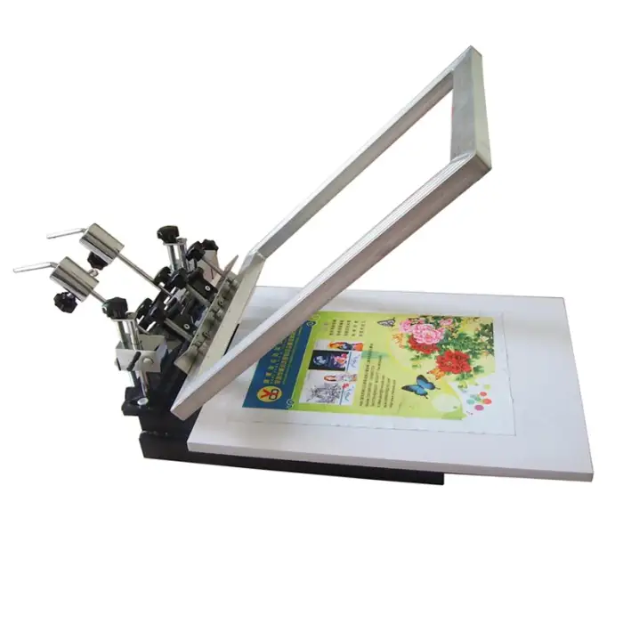 1 Color 3 Station  Simple Manual Micro-Adjustable desktop Silk Screen Printing Machine For Cloths