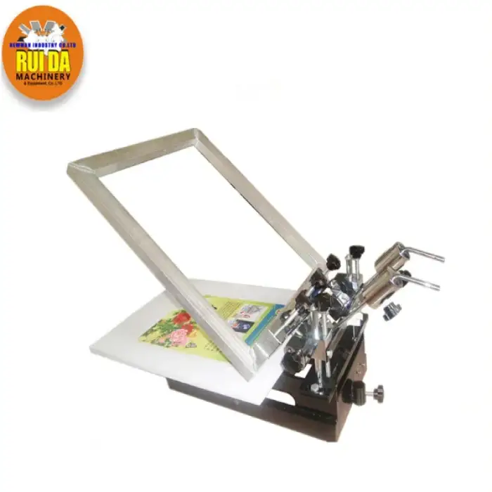 1 Color 3 Station  Simple Manual Micro-Adjustable desktop Silk Screen Printing Machine For Cloths