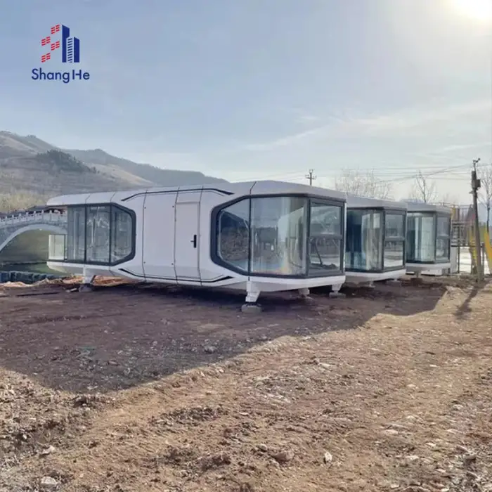 Smart Eco Prefabricated Tiny Homes  Luxury Capsule Container House