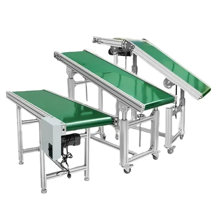 VPAI Table Top Belt Conveyor Driven Systems Rubber Specification Flat Powered Systems Bulk Material Smart Conveyer