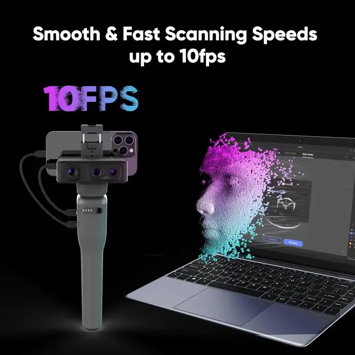 Seal 3D Scanner 0.01mm Accuracy 24-bit Colour Camera shining 3d Scanner 3D impression for Luxury Package with Smart Grip