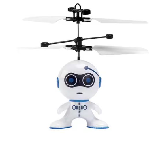 Mini Infrared Sensing Space Robot Remote Control Aircraft Gesture Control Light Emitting Helicopter Toy for Children