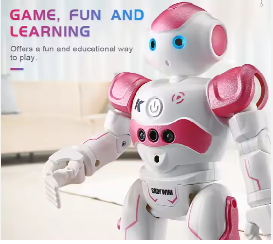 JJRC R2 Pink Smart Remote Control Robot Intelligent programmable gesture sensing dance toys auto display educational RC robot