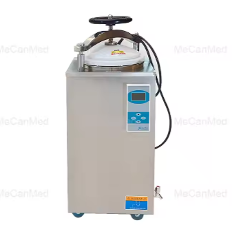 Vertical Cylindrical Pressure Steam Sterilizer Automatic High Pressure Sterilization Equipment