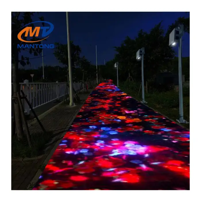 Outdoor Lighting Projection Advertising 3D Hologram Interactive Floor System