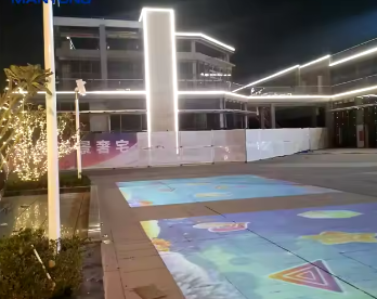 Outdoor Lighting Projection Advertising 3D Hologram Interactive Floor System