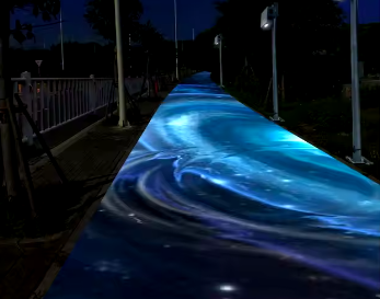 Outdoor Lighting Projection Advertising 3D Hologram Interactive Floor System