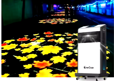 Portable Interactive Floor Projector System Display Technology Movable 3D Hologram Projector