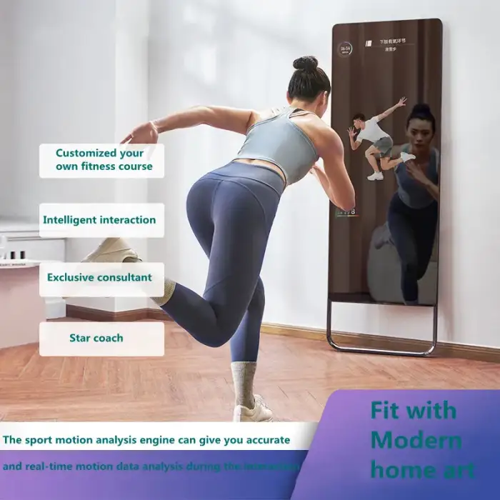 Home Indoor Interactive Virtual Fitting Mirror Smart Mirror Fitness