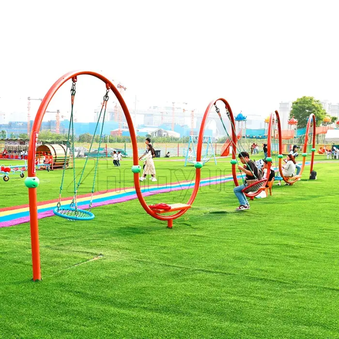 Playground Outdoor Swing Garden Hanging Netted Swing Set Children Entertainment With Iron Chain Reinforcement