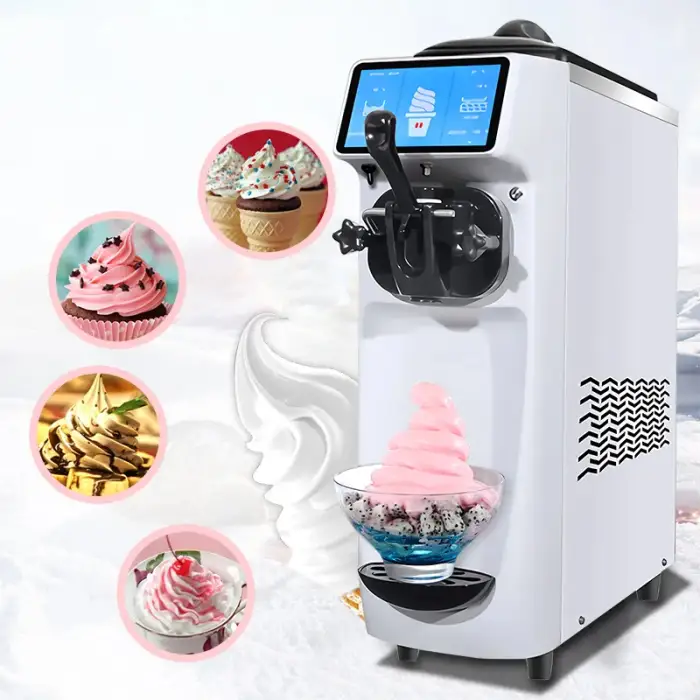 Small Smart Table Top Soft Ice Cream Maker Machine