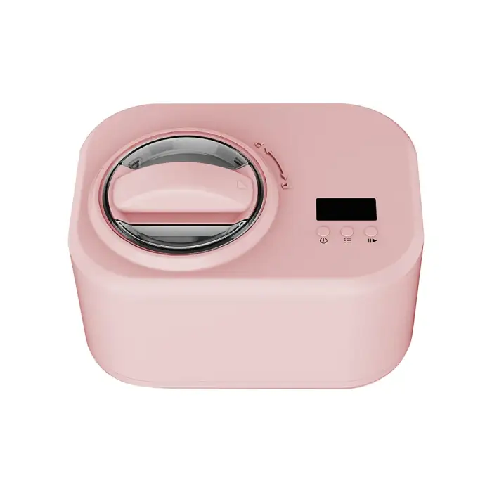 1.0L Pink Mini Fully Automatic Ice Cream Makers With Built-In Powerful Compressor For Home