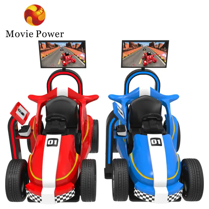 Kids Immersive 9D Virtual Reality Racing F1 Simulator 9D VR Kids Car Super Racing Simulator Ride Games for Amusement Park