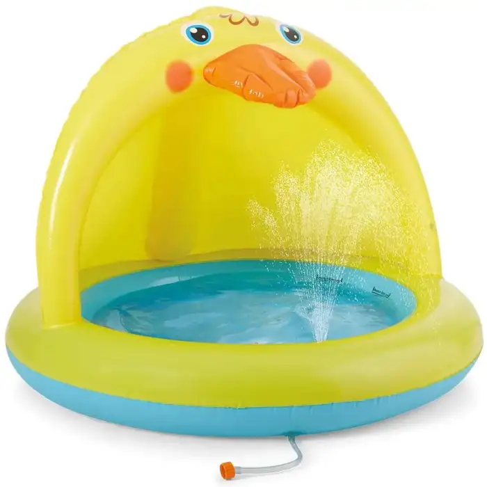 Duck Inflatable Baby Ball Pool With Shade Backyard kiddie pool sprinkler kids Paddling pool