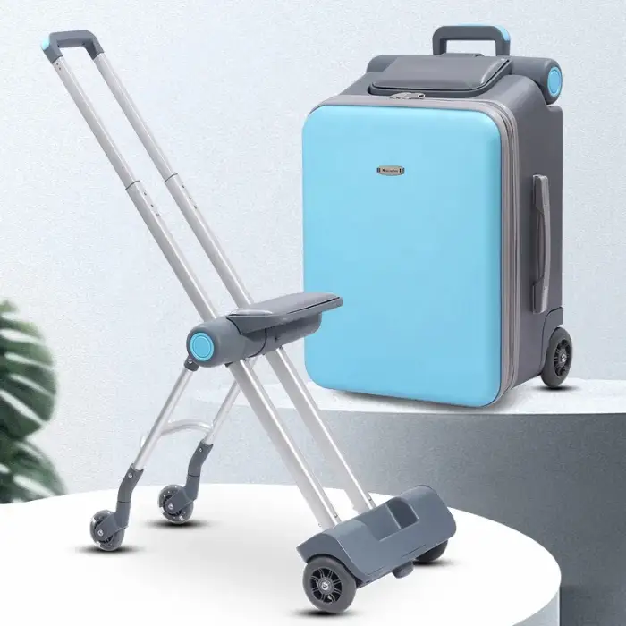 Kids Suitcase Large Storage Capacity Gadget Two in One Stroller Travel Case Safe Material Gadget Kids Stroller