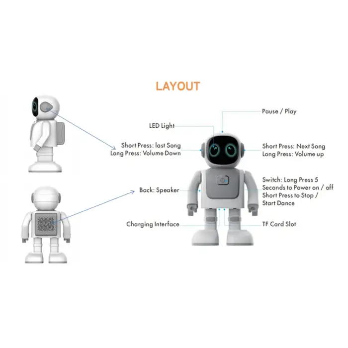 Smart Electronic Gadgets Dancing Robot Coding For Kids Technology 2023 Educational Robot Toys Kids