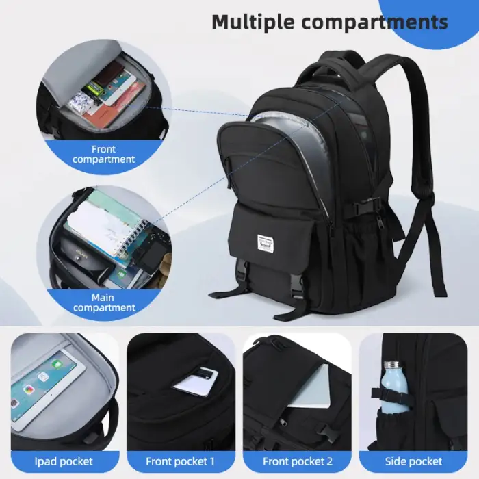 Waterproof School Bag Boy Girls Kids Teenagers Book Bag Student Backpack