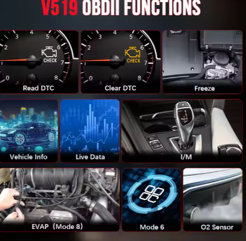 Full OBDII Function Car Scanner V519 Auto Diagnostic Tool ELM327 OBD 2 OBD11 OBD2 Car Diagnostic Tools