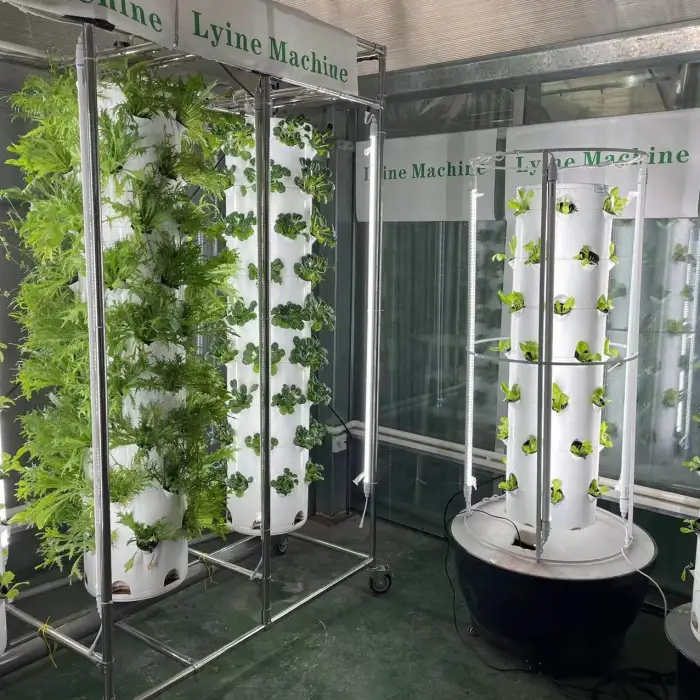 Leafy Vegetable Hydroponic Tower Growing Systems Home Vertical Garden Tower with Led Light