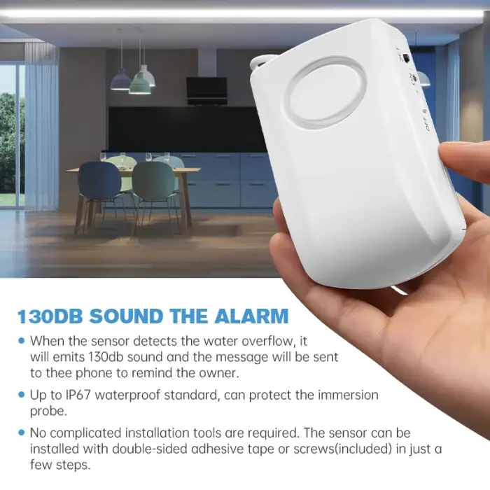 Strong Power Water Leak Sensor Detection Alarm WIFI Water Alarm Water Level Sensor with Alarm