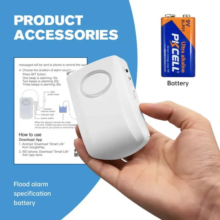 Strong Power Water Leak Sensor Detection Alarm WIFI Water Alarm Water Level Sensor with Alarm