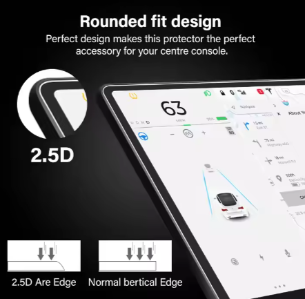 GPS Accessories of Cybertruck AG Matte Glass Screen  Protector for Tesla model y 3 with Esay Install tool